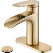OEM Wasserfallarmatur Badzimmer, Messing Einhebelarmatur für das Waschbecken, mit regelbarem Warm- und Kaltwasser