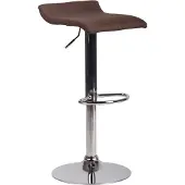 CLP Barhocker Dyn V2 Stoff | Farbe braun Gestell Farbe chrom