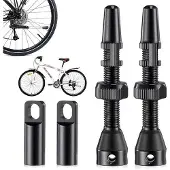 OEM Aluminium Ventil für Tubeless Fahrradreifen - 44 mm - schwarz