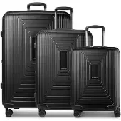 Redolz Essentials 14 Trolley Set 3-teilig ( S Exp. ) Black Metallic schwarz 54cm