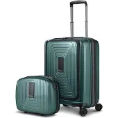 Redolz Essentials 14 Kofferset 2 tlg. Kabinentrolley mit Dehnfalte + Beautycase