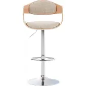 CLP Barhocker Kingston Stoff drehbar und stufenlos verstellbar natur/creme