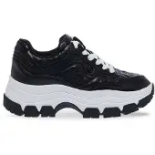 GUESS Damen-Sneaker, schwarz, dicke Sohle 39