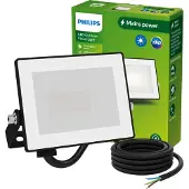 Philips Wandleuchten Lois, 10 W, Wandbeleuchtung für den Außenbereich, Schwarz, Metall, IP65, Garten, Terrasse, I