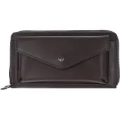 Golden Head Leder Geldbörse Polo RFID Protect RV-Damenbörse 2830 Dunkelbraun
