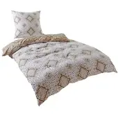 TRAUMSCHLAF Soft-Touch Mikrofaser Bettwäsche München beige 135x200 cm + 80x80 cm