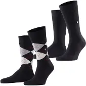 Burlington Socken "Everyday Argyle Mix" 2 Paar, atmungsaktiv, Einheitsgröße 40-46, Argyle-Muster
