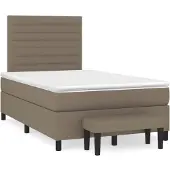 Syfax Boxspringbett mit Matratze Taupe 120x190 cm Stoff
