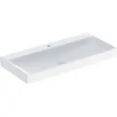 Geberit Waschtisch One 105cm, Hahnl. mit., o. ÜL, weiß KeraTect