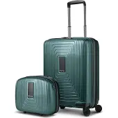 Redolz Essentials 14 Kofferset 2 tlg. Kabinentrolley mit Dehnfalte & Beautycase