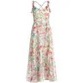 Vera Mont Abendkleid mit Volant in Yellow/Green | Gr.: 40