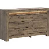 Petits-meubles Buffet Amaury mit 3 Schubladen und 1 Tür, Holzoptik, 157cm