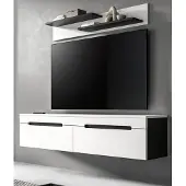 Inn.Furn Set "Cooper" Weiß und Grau, TV-Lowboard hängend / stehend 170 cm inkl. Wandboard