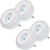 HAC24 4x LED Steckdosenlampe Kaltweiß Nachtlicht Nachtlampe Steckdosenleuchte Steckdose Lampe Licht Steckdosenlicht