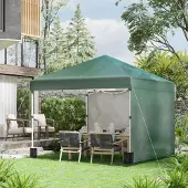 Xdovet Faltpavillon, 2 Seitenwände, Höhenverstellbar, mit Transporttasche, 3 x 3 m