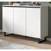 Inn.Furn Sideboard "Gelia" in weiß und schwarz Kommode 120 x 84 cm, Soft-Close