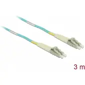 DeLOCK Kabel Lichtwellenleiter LC zu LC Multimode OM3 3 m, 3 m, OM3, LC, LC