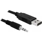 DeLOCK USB 2.0/3.5 mm 1.8m, 3.5mm, Männlich, USB, Männlich, 1,8 m, Schwarz