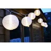 FHS LED Lichterkette 20er Lampions 7,5cm warmweiß 4,75m lang 18313