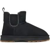 Emu Higgie W13198 Slipper Schuhe Schwarz Wolle wasserabweisend temperaturregulierend