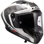 LS2 LS2FF805ThunderGPAeroRauteWeißGrau06Integralhelm Größe XS