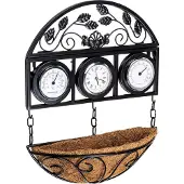 Hi Wetterstation mit Blumenschale ca. 26 x 8 x 32 cm