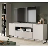 Inn.Furn Wohnwand "Morena" in kaschmir und schwarz Wohnkombination 245 cm, Soft-Close