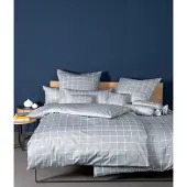 Janine Design Mako-Satin-Bettwäsche-Garnitur 39025 modernclassic Farbe platin Größe 155x200+80x80