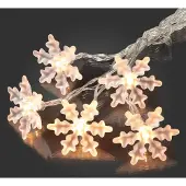 Hellum LED Deko-Lichterkette, "Schneeflocken", 10 LEDs ww, batteriebetrieben_566109