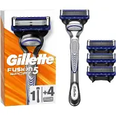 Gillette Fusion5 Sport Razor With 4 Cartridges