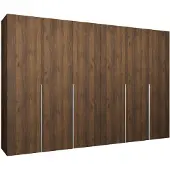 MEBLE KRYSPOL , Kleiderschrank, Schrank 300x202x52, Warmia-Nuss, Griff Kaschmir