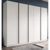 Inn.Furn Kleiderschrank "Girona" in weiß Drehtürenschrank 5-türig 230 x 183 cm
