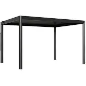 PRIMEYARD 4x3,5m Pergola in anthrazit; mit Lamellendach in anthrazit - (GFPV01125)