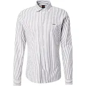 BOSS Slim-Fit Hemd aus meliertem Baumwoll-Jersey Grösse M