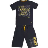 KOROSHI T-shirt-/shorts-pack für jungen in blau | Gr.: 116-122