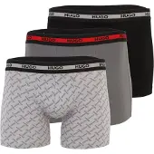 HUGO Dreierpack eng anliegende Boxershorts mit Logos am Bund Grösse L