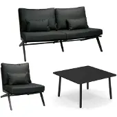 Stern /Emu Jackie Darwin Gartenlounge-Set 4-teilig schwarz