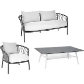 Stern Klea/Vanda Gartenlounge-Set 3-teilig weiß