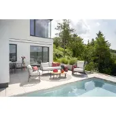Stern Klea Gartenlounge-Set 5-teilig Perlgrau/Anthrazit