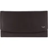 Golden Head Leder Geldbörse Polo RFID Protect Damenbörse 2823 Dunkelbraun