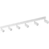 TK Lighting Deckenstrahler NEX, weiß, 127 cm, 6-flg., Metall, GU10 NEX , dimmbar, weiß / opal, für Wohn- / Esszimmer, Metall, Modern, Strahler