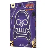 TelForceOne Light TOTENKOPF MIT KNOCHEN Licht Neon Neonlampen-Schild für Halloween-Wanddekorationen mit USB-Anschluss, Stimmungslicht, perfektes Dekorationselement, ideal für Innenräum