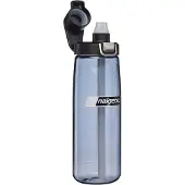 Nalgene Wasserflasche Straw Bottle Grey / Black Cap 650 ml