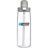 Nalgene Wasserflasche Straw Bottle Clear / Gray Cap 650 ml