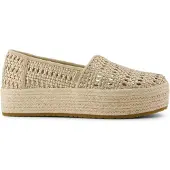 Toms Valencia champagne metallic basket weave 43.5