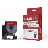 Capture 12mm x 7m Black on Red Tape