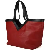 Giulia Shopper Dunkelrot Schwarz