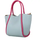 Giulia Tote Bag Himmelblau Fuchsia