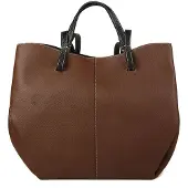Giulia Tote Bag Walnussbraun Schwarz