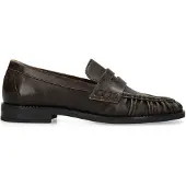 Manfield Braune Leder-Loafer | Größe 39